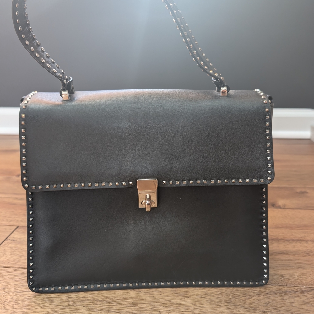 SOLD! Studded Black Leather Valentino Bag